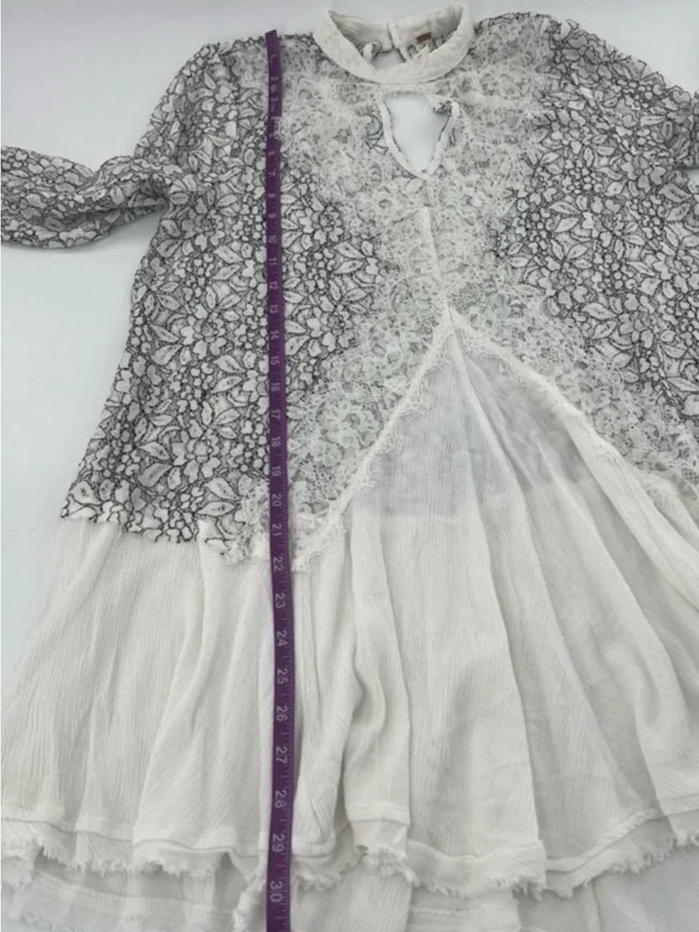 LIKE NEW Free People Tell Tale Cutout Lace Tunic